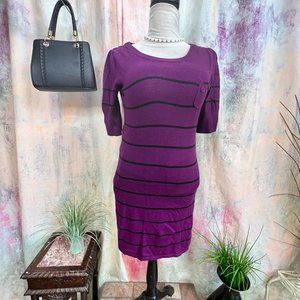 📌take out Form Fitting Cotton Blend Knitted Short Sleeves Dress